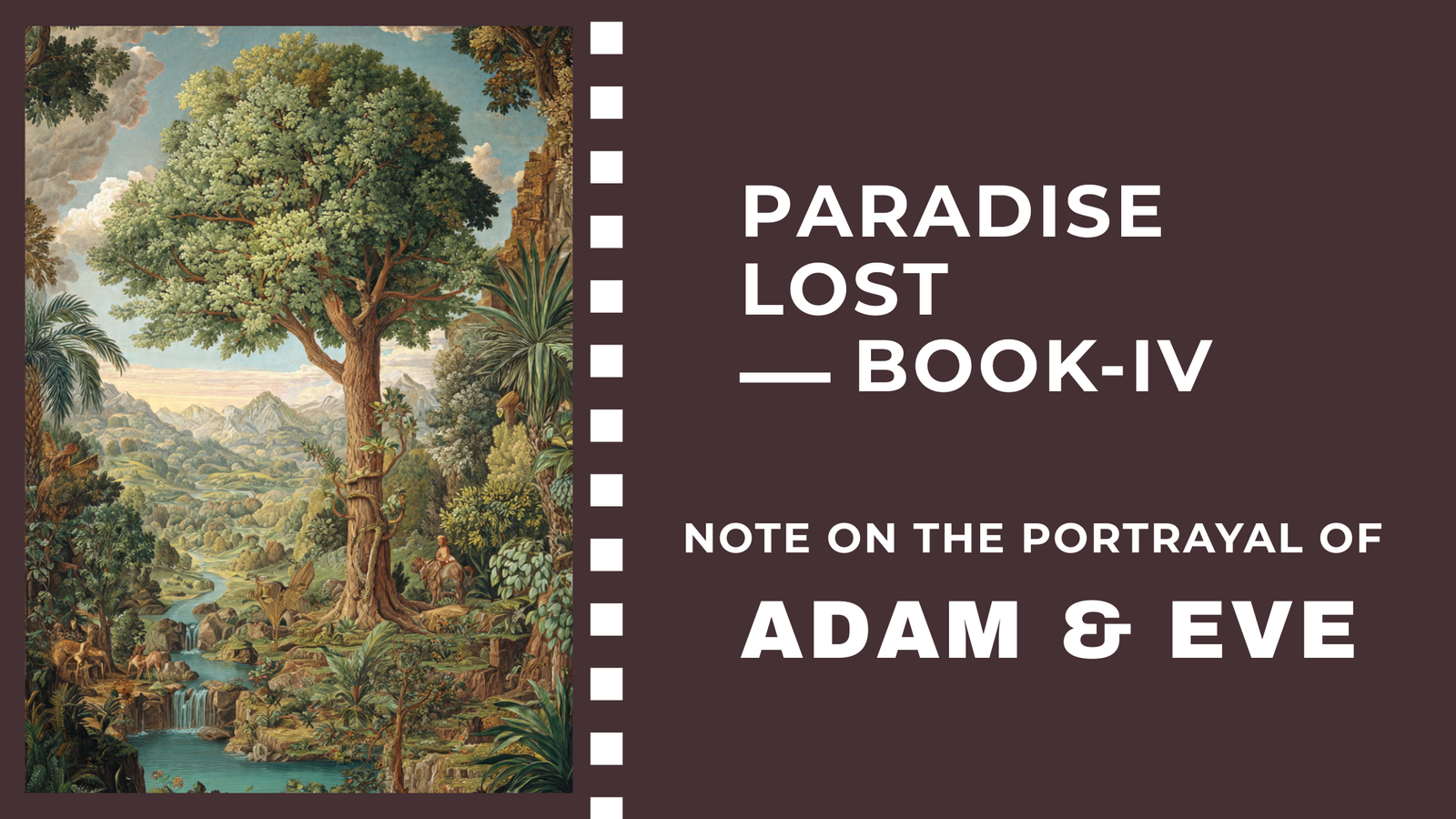 Adam and Eve in Paradise Lost Book IV showing innocence and harmony.