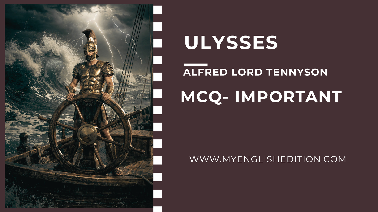 MCQS from ulysses by tennyson